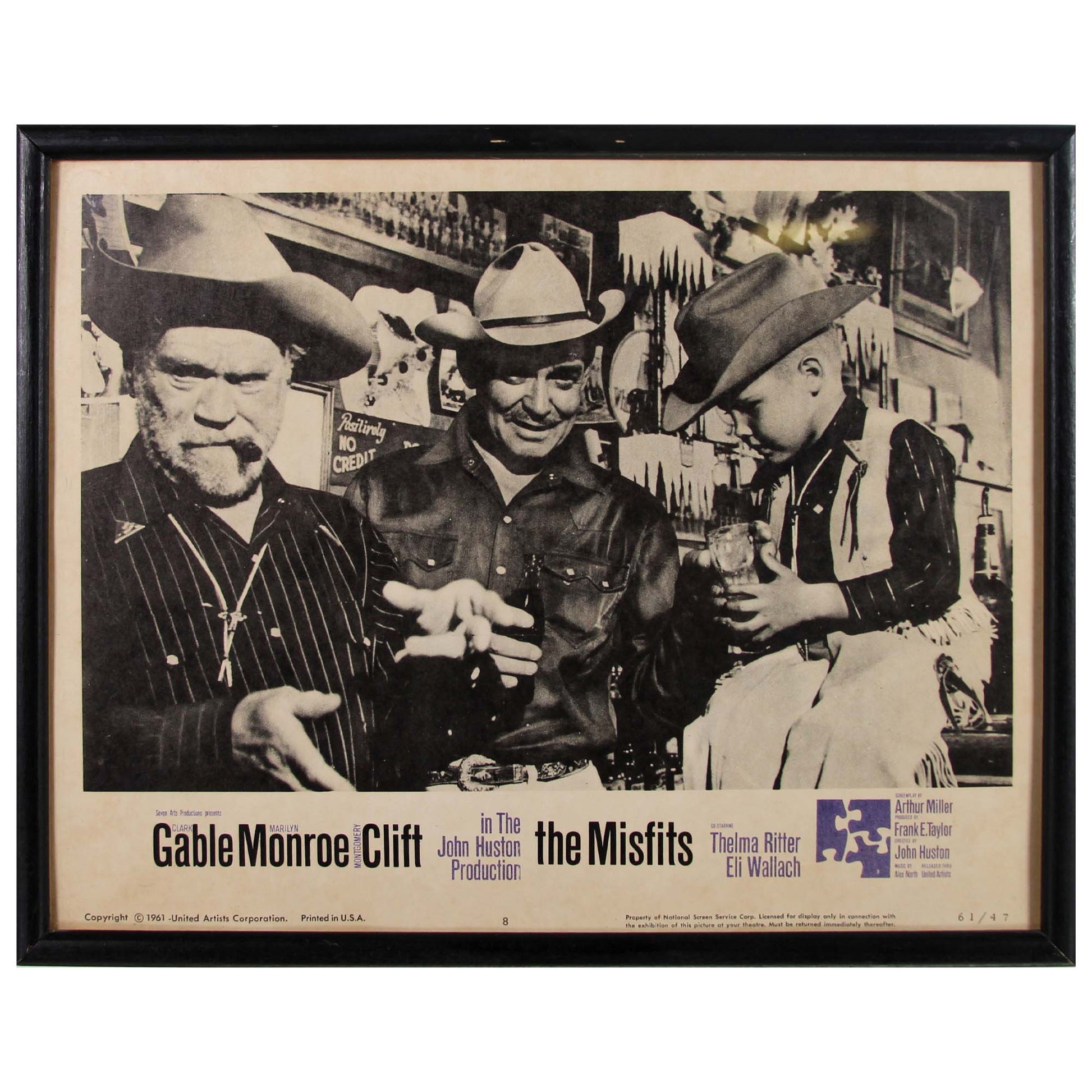 The Misfits: Original Lobby Card, 1961 Art Gold & Silver Pawn Shop