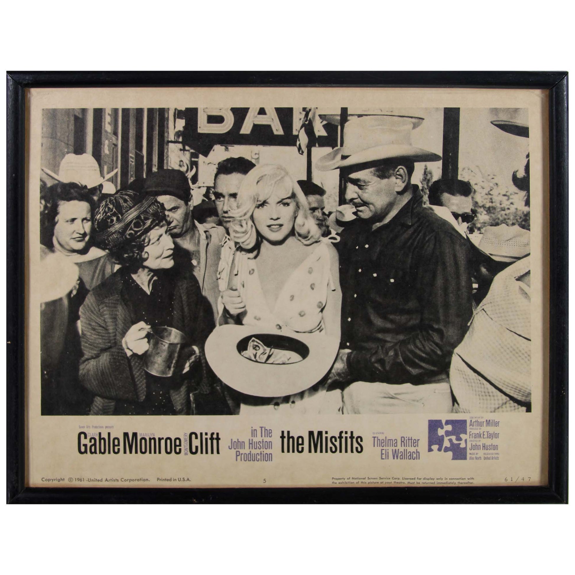 The Misfits: Original Lobby Card, 1961 Art Gold & Silver Pawn Shop