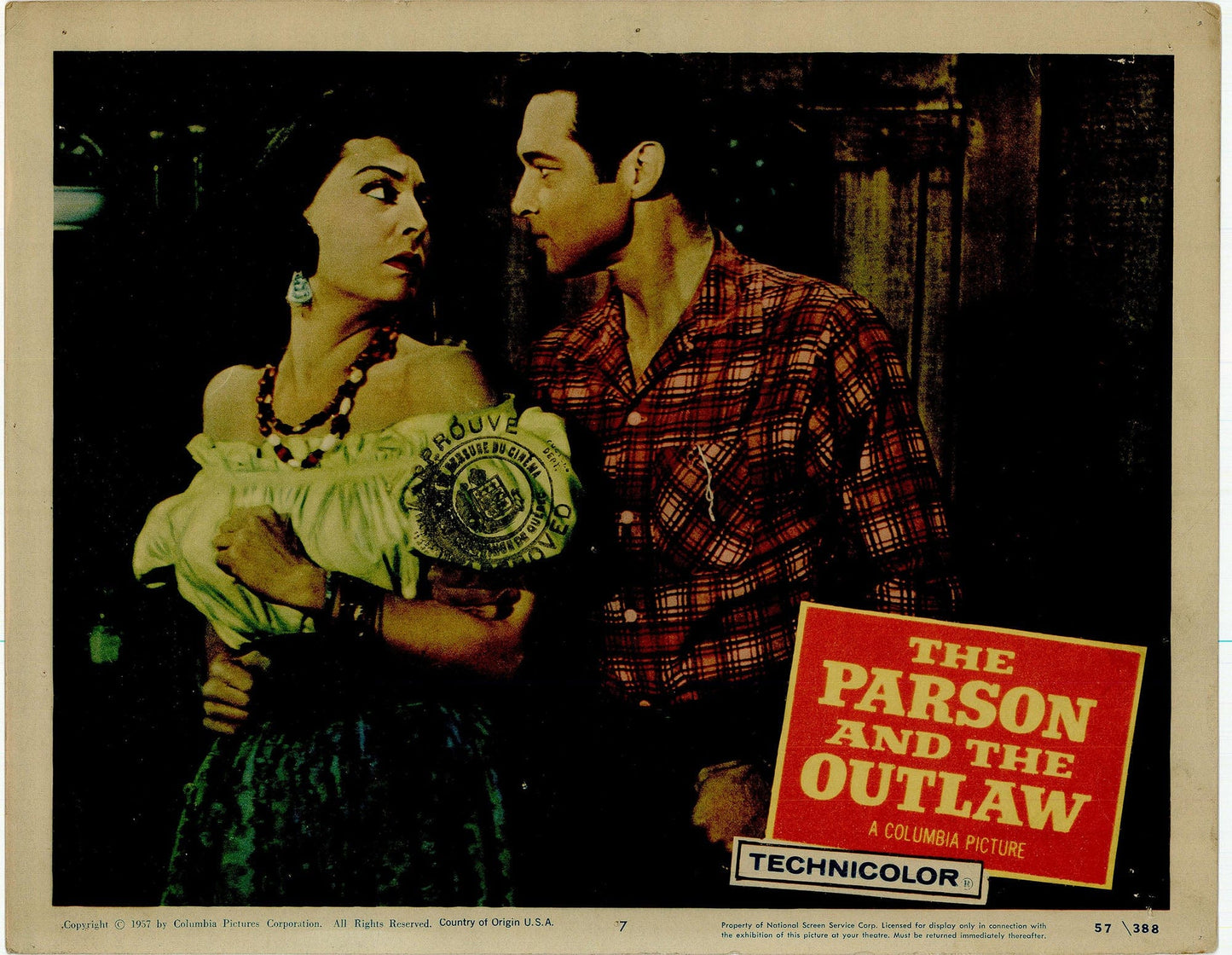 The Parson And The Outlaw Movie Lobby Card