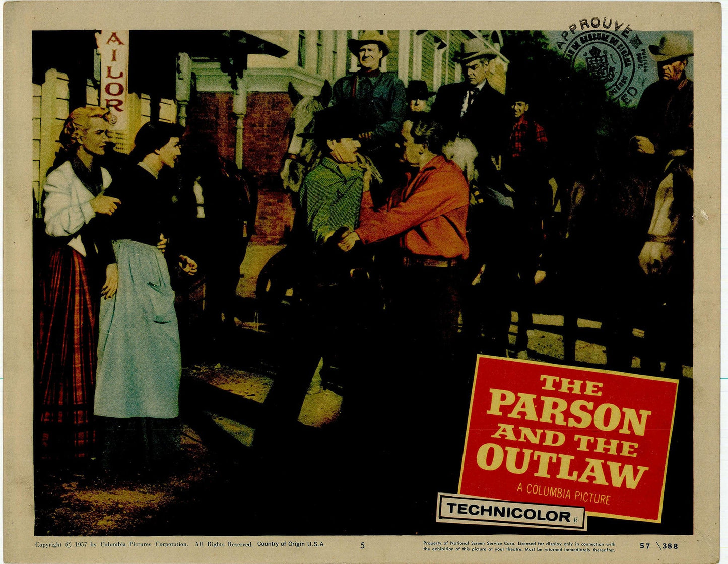 The Parson And The Outlaw Movie Lobby Card