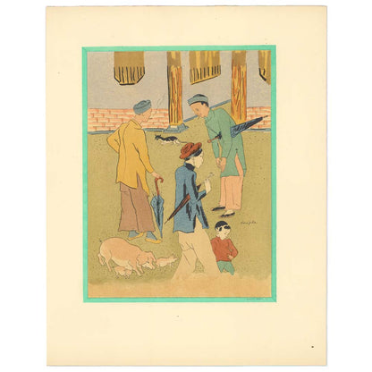 Léonard Tsuguharu Foujita; A Scroll Art G S Pawn