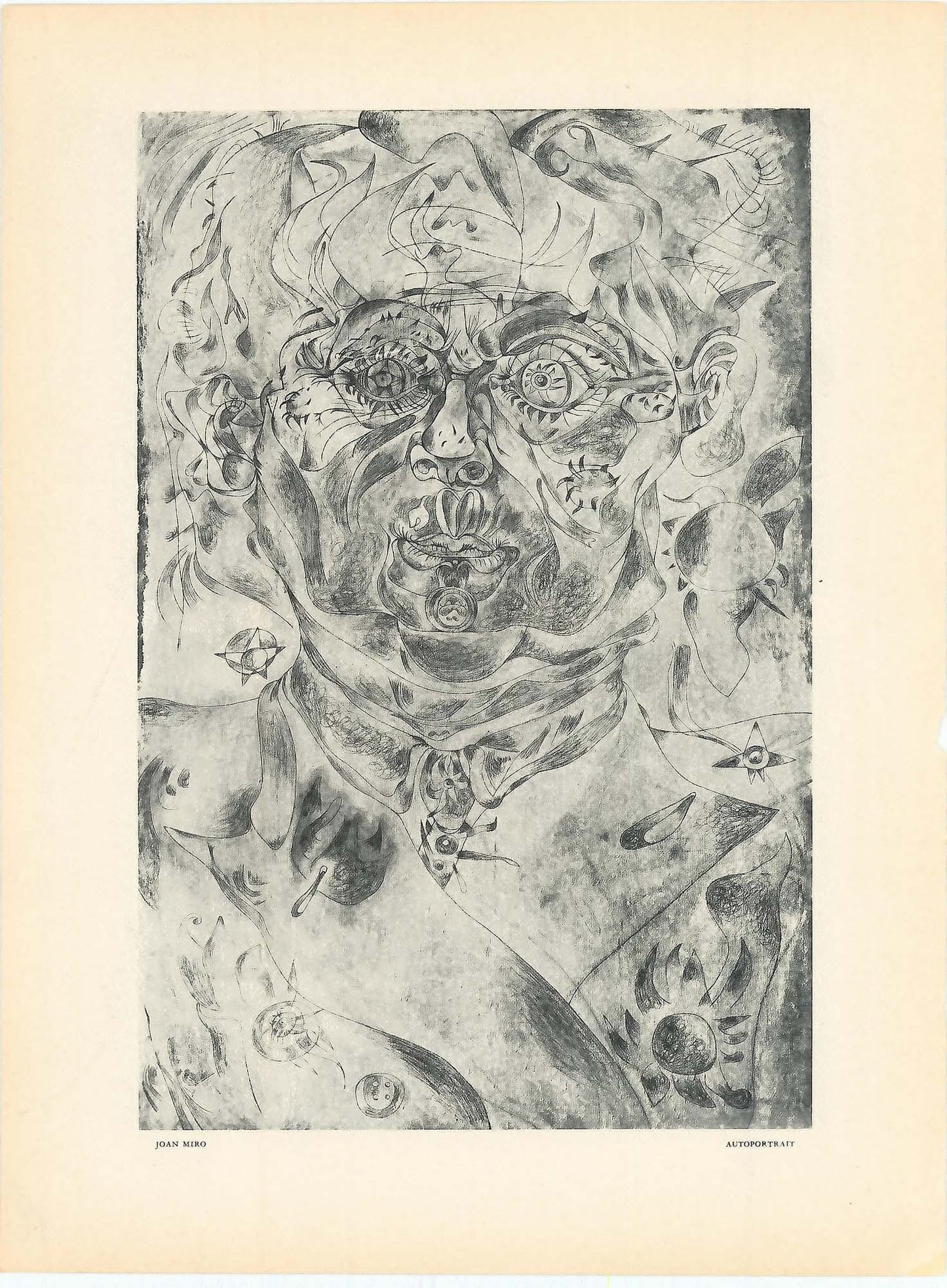 Joan Miro; Autoportrait Verve Edition: Vol. 2 No 5-6