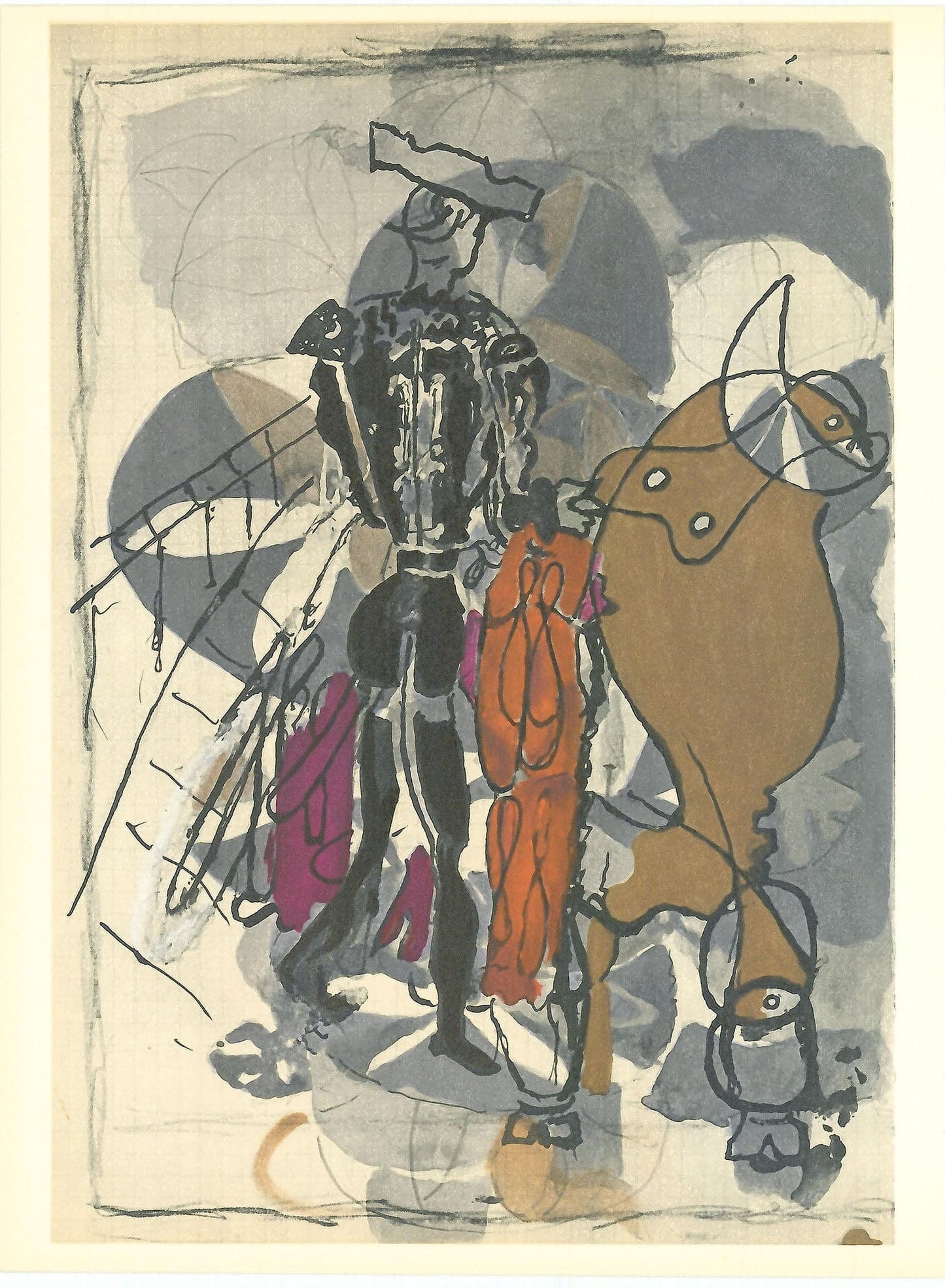 Georges Braque, "Untitled VIII" ZOOM Vol. 8 No. 31 ET 32 verve lithograph