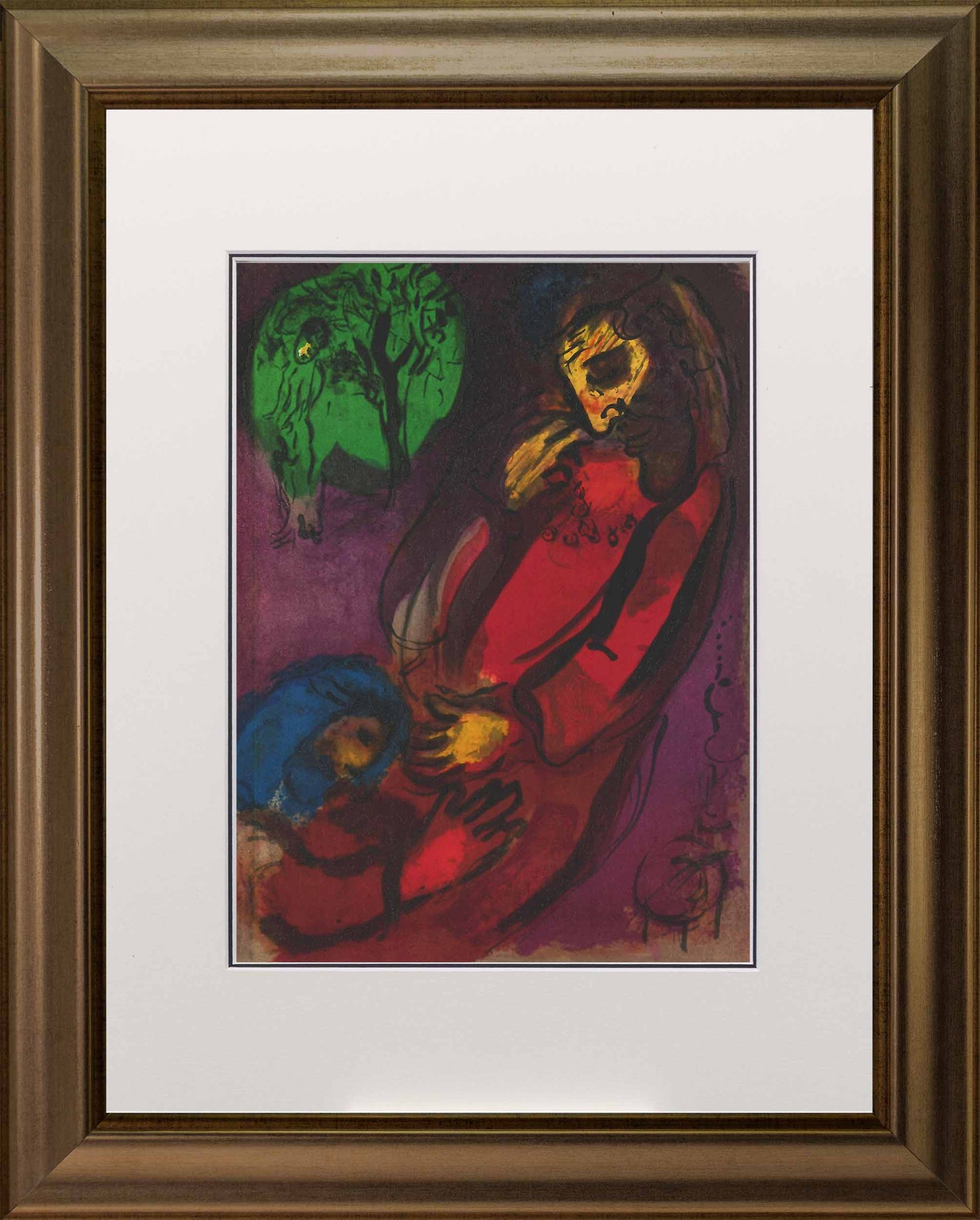 Marc Chagall David lithograph Verve – the bible frame
