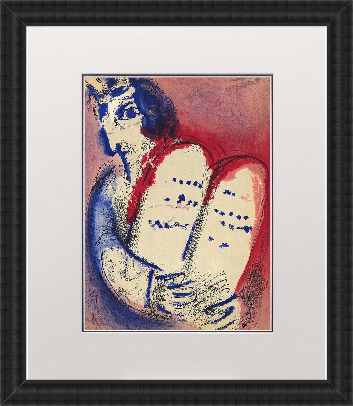 Marc Chagall Moses lithograph Verve – the bible frame