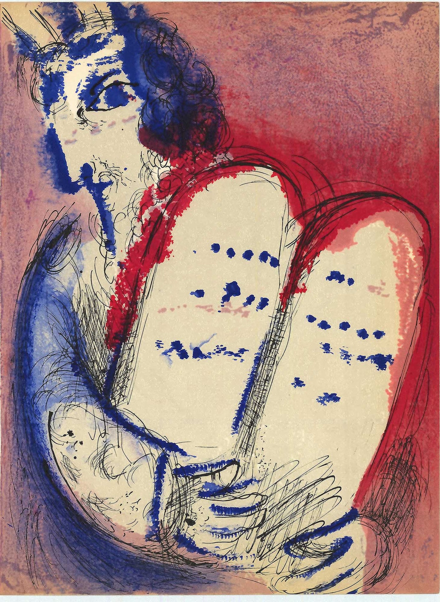 Marc Chagall Moses lithograph  Verve – the bible
