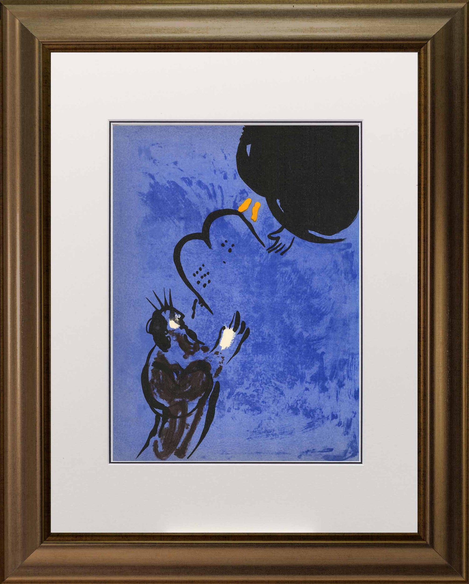 Marc Chagall; Moise recoit les Tables de la Loi Art Front lithograph Verve – the bible frame