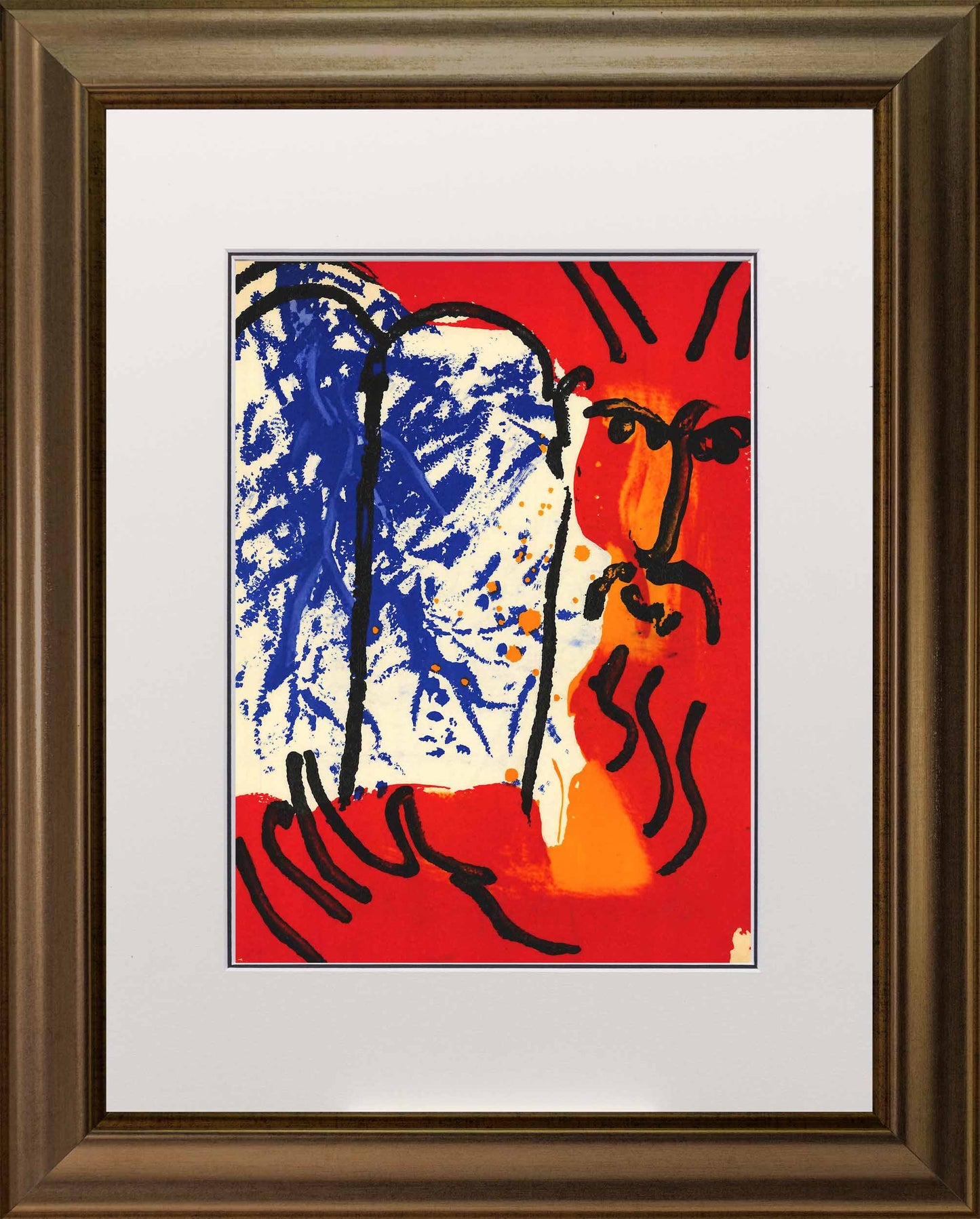 Marc Chagall; Moses lithograph Verve – the bible frame