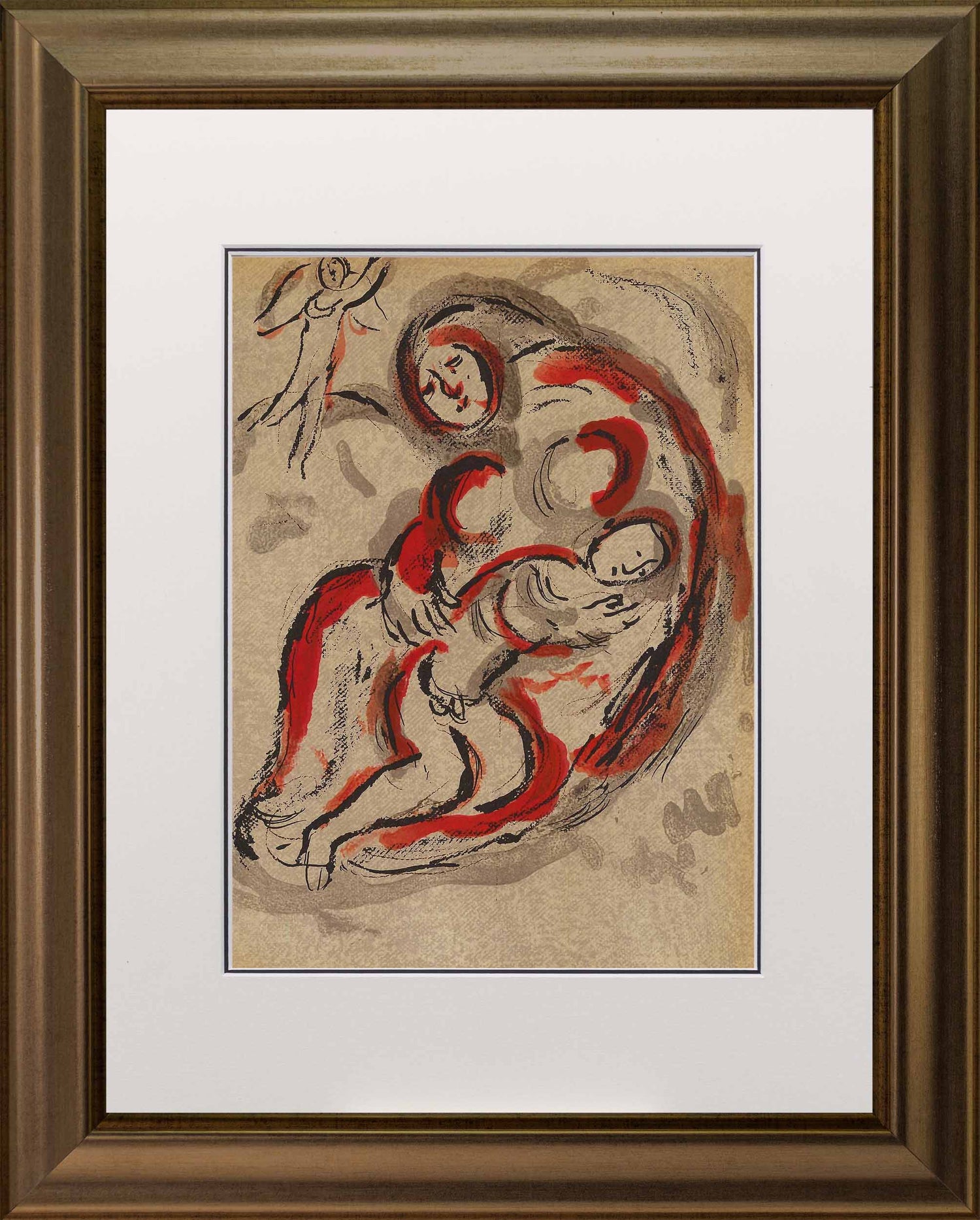 Marc Chagall; Agar dans le Desesrt lithograph Verve – Nos 37-38 frame