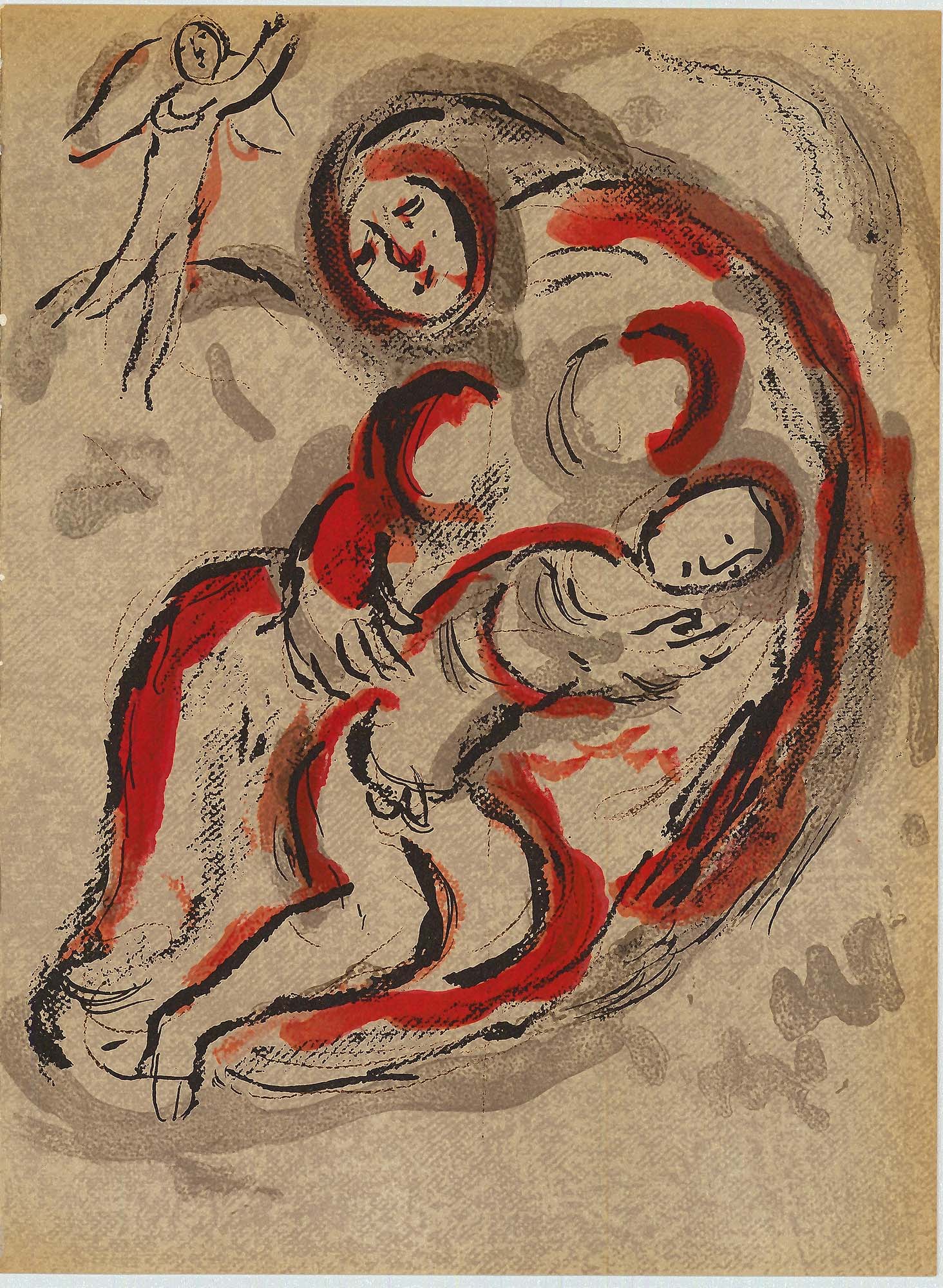 Marc Chagall; Agar dans le Desesrt lithograph Verve – Nos 37-38