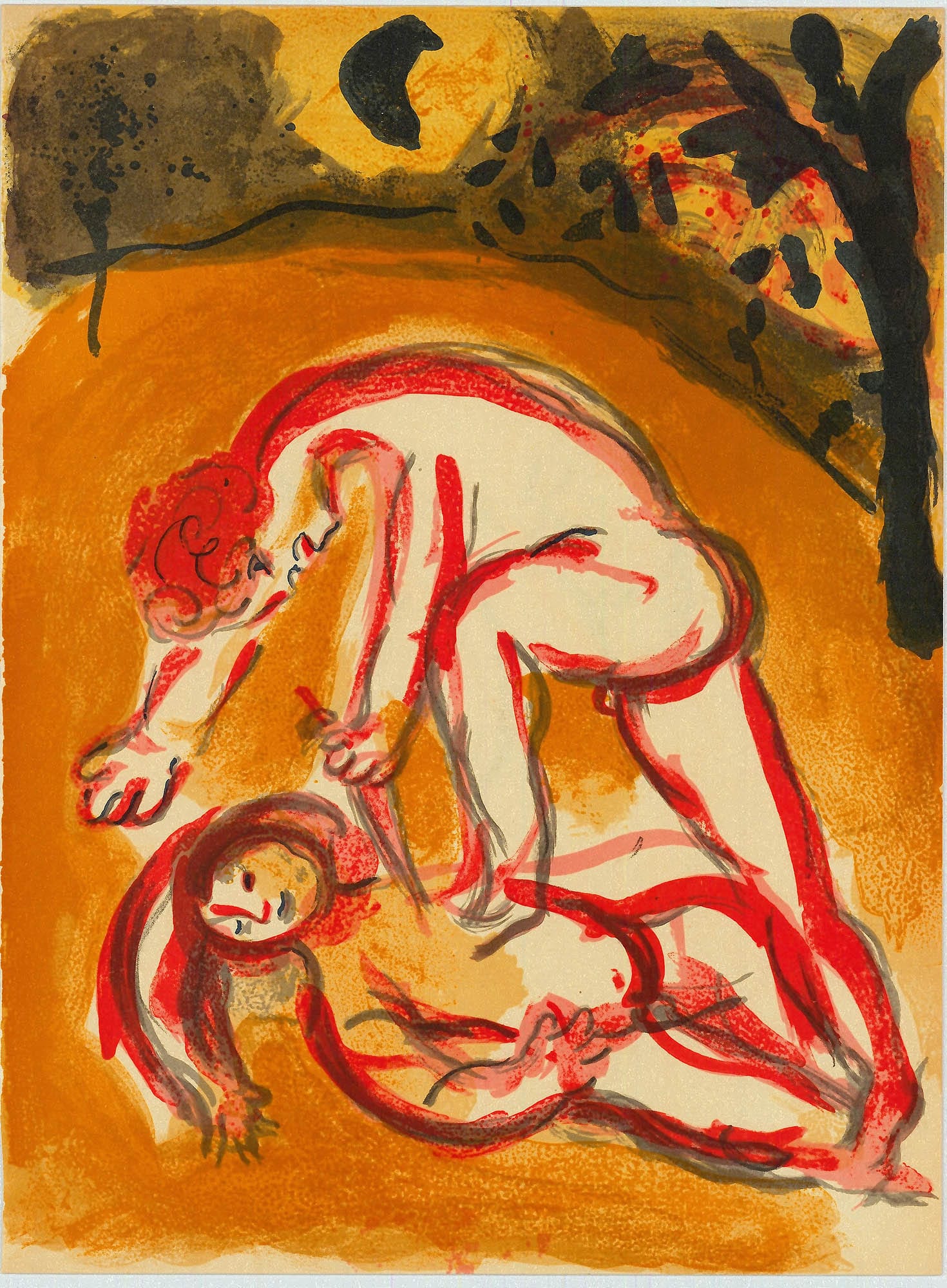 Marc Chagall; Vain et Abel lithograph Verve – Nos 37-38