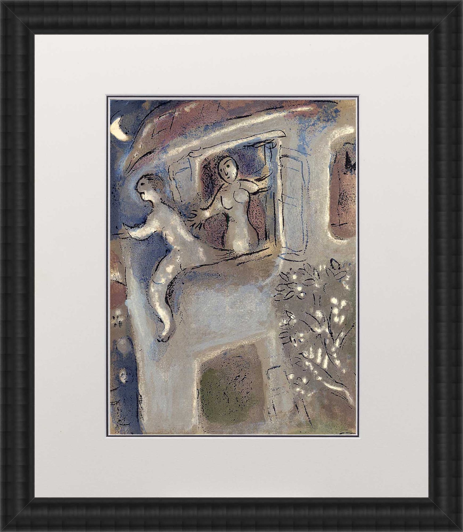 Marc Chagall; David sauve par Michal lithograph Verve – Nos 37-38 frame