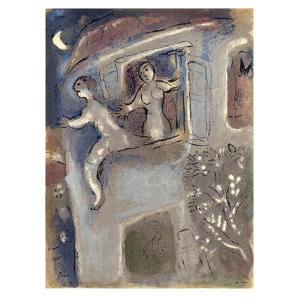 Marc Chagall; David sauve par Michal lithograph Verve – Nos 37-38