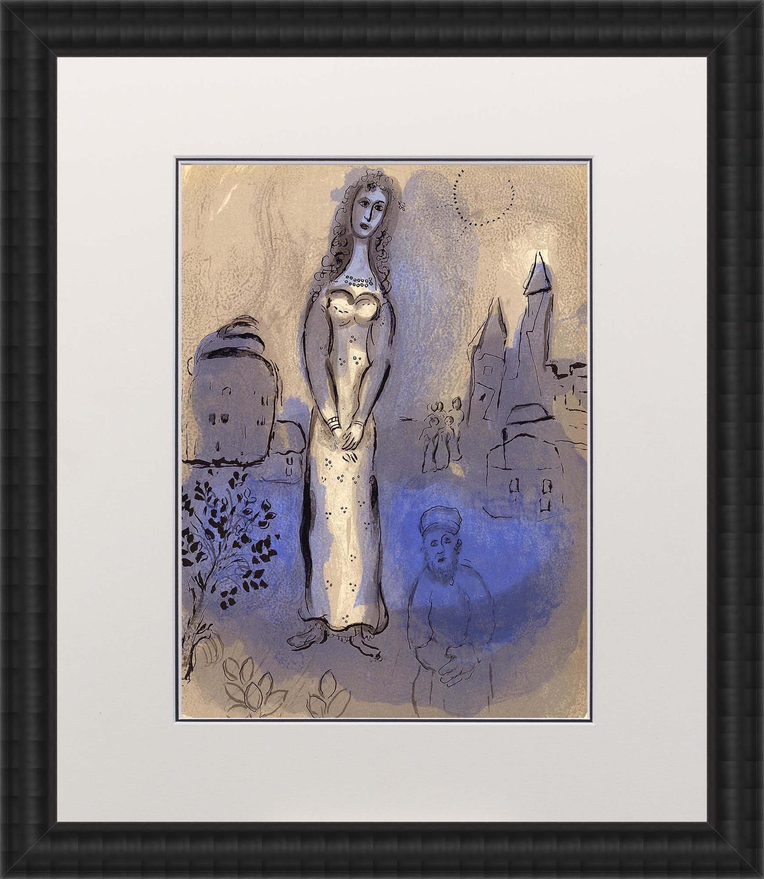 Marc Chagall; Esther lithograph Verve – Nos 37-38 frame