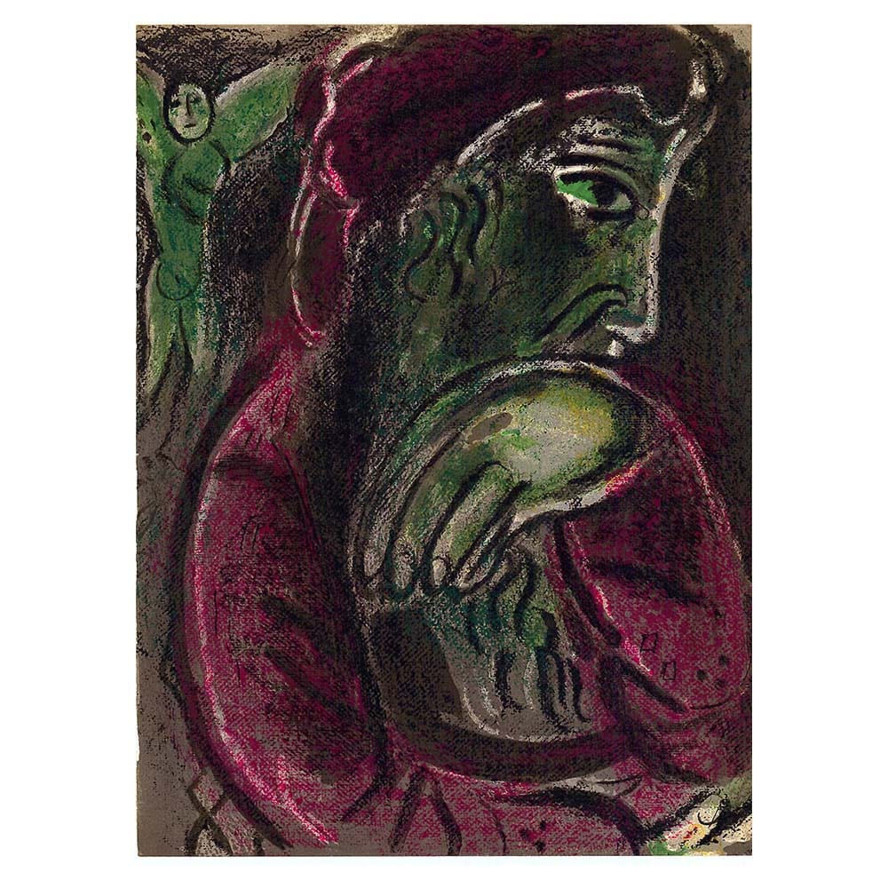 Marc Chagall; Job Desespere lithograph Verve – Nos 37-38