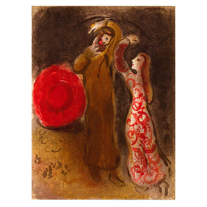 Marc Chagall; Recontre Ruth et de Booz lithograph Verve – Nos 37-38