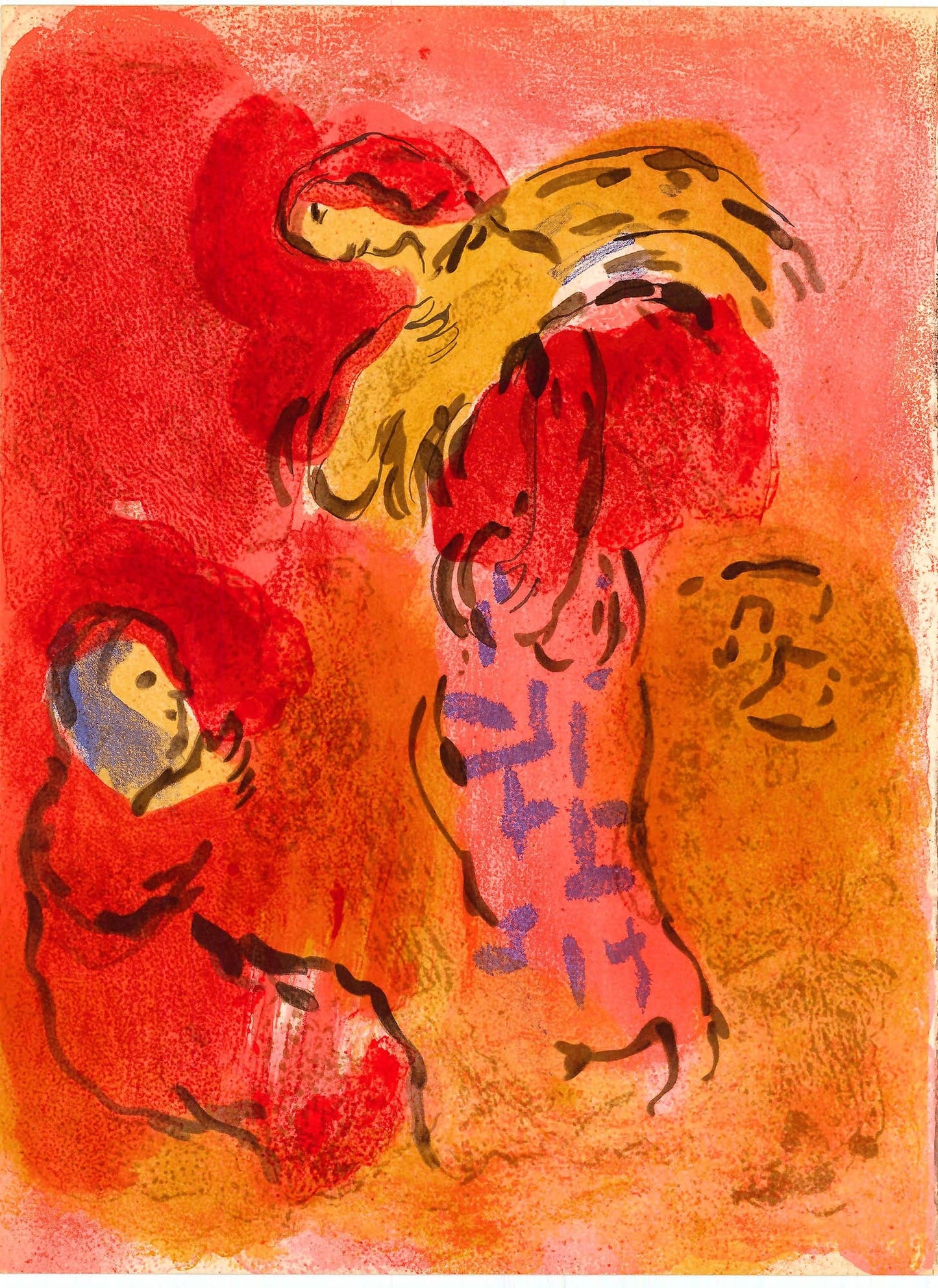 Marc Chagall; Ruth Glaneuse lithograph Verve – Nos 37-38
