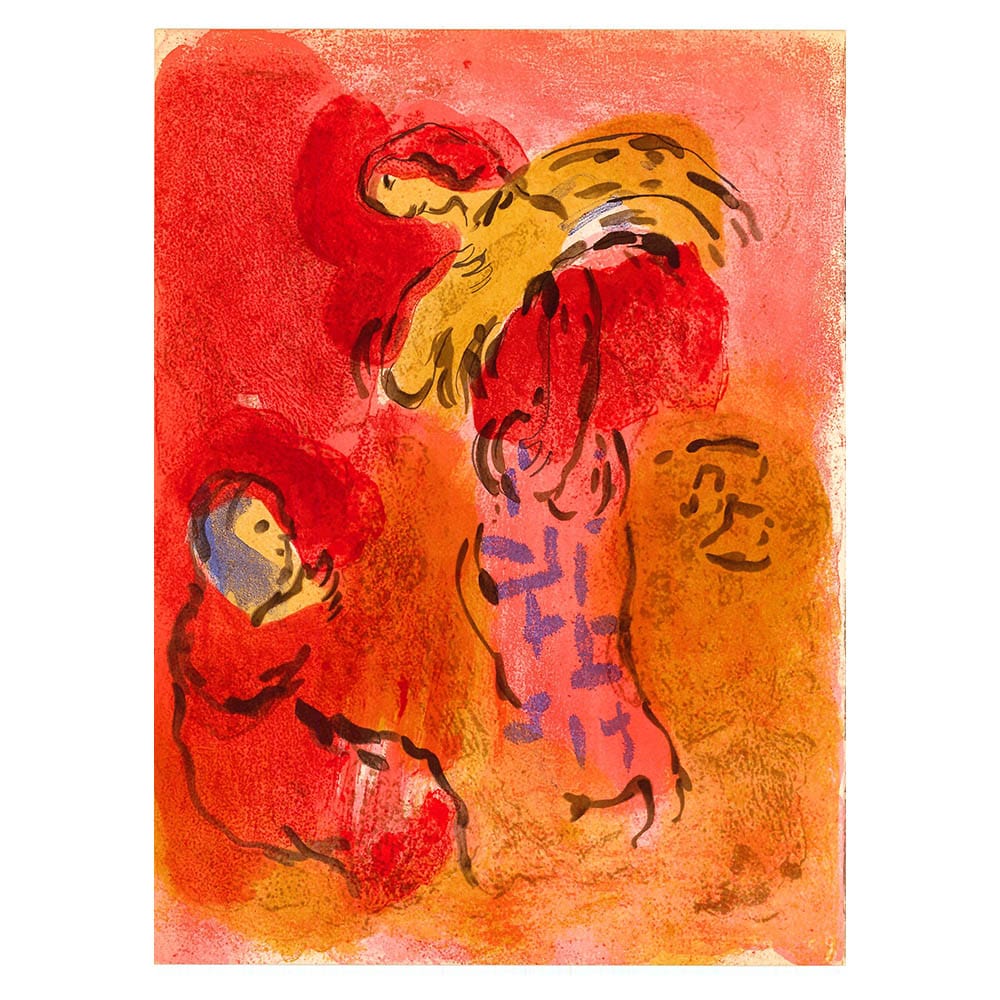 Marc Chagall; Ruth Glaneuse lithograph Verve – Nos 37-38