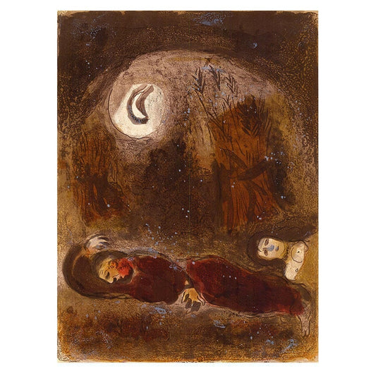 Marc Chagall; Ruth aux pieds de Booz lithograph Verve – Nos 37-38