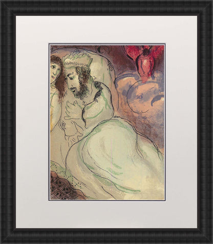 Marc Chagall; Sarah And Abimelech lithograph Verve – Nos 37-38 frame