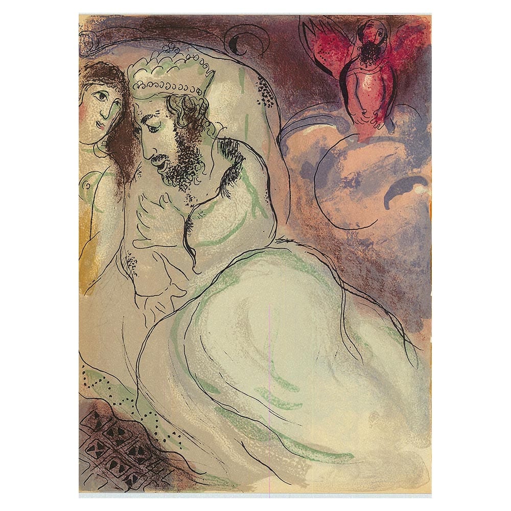 Marc Chagall; Sarah And Abimelech lithograph Verve – Nos 37-38