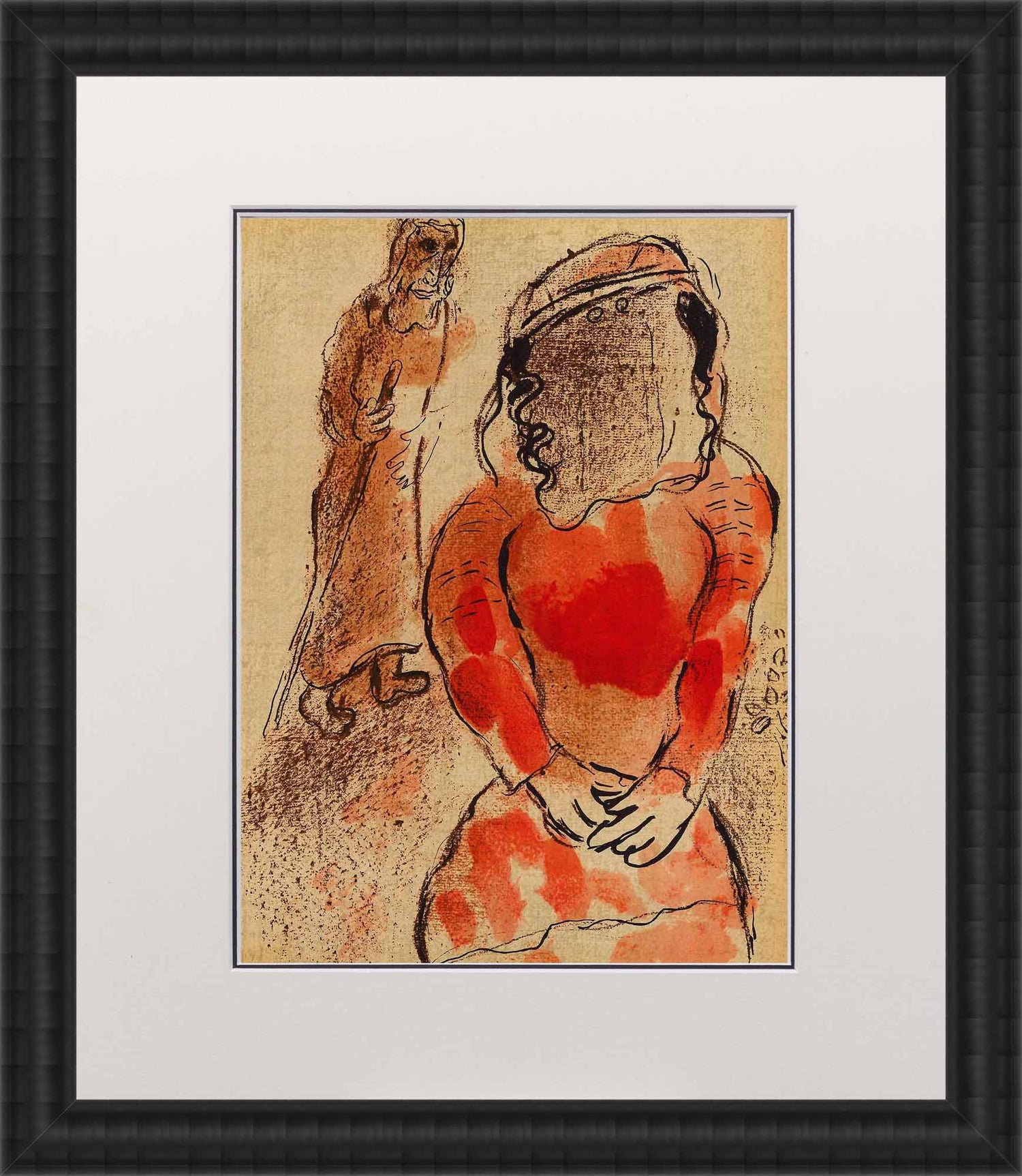 Marc Chagall; Tamar Belle - Fille de Juda lithograph Verve – Nos 37-38 frame