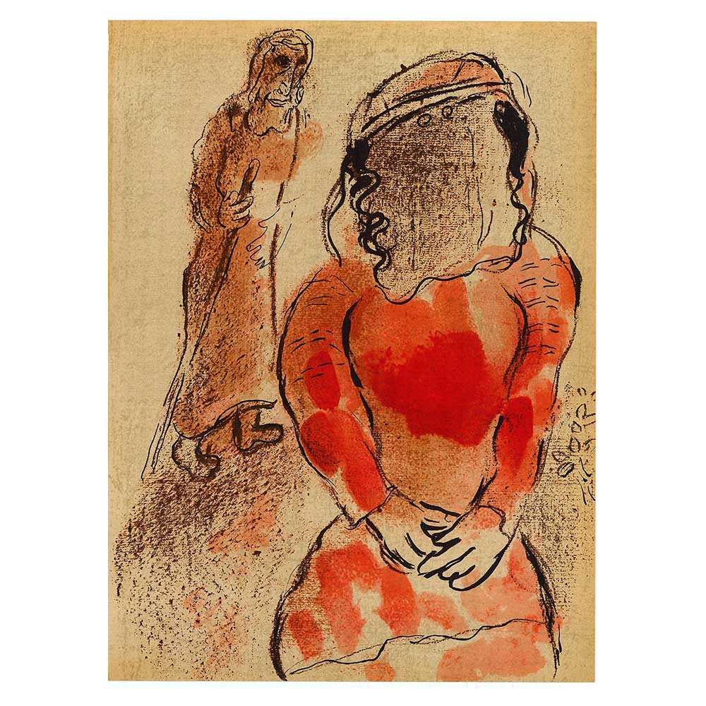 Marc Chagall; Tamar Belle - Fille de Juda lithograph Verve – Nos 37-38