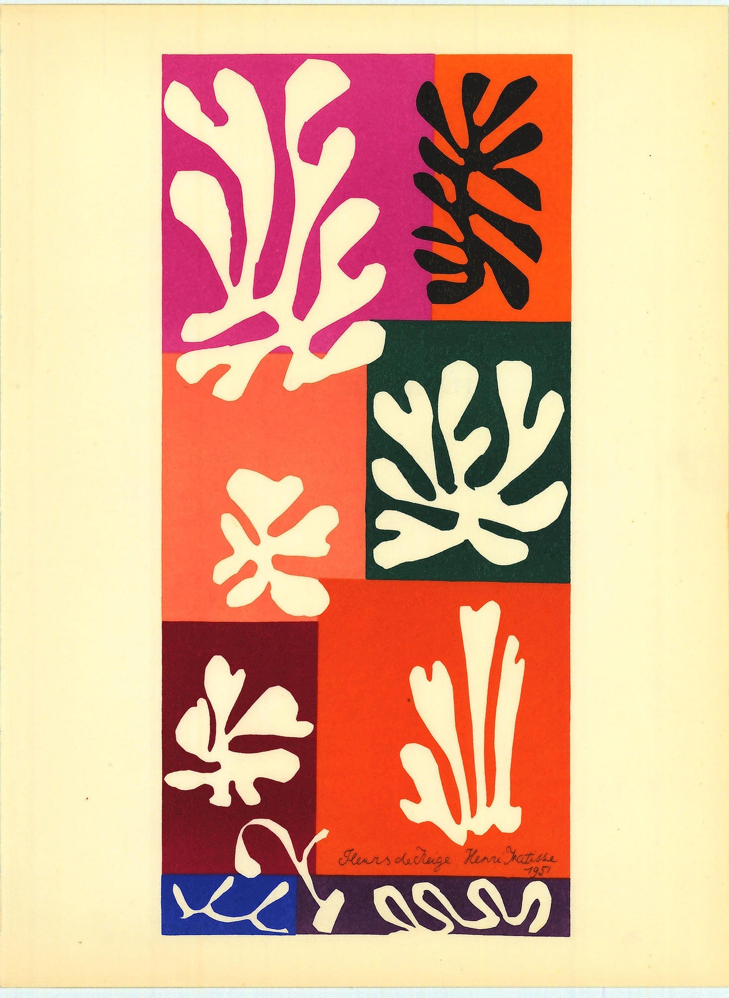 Henri Matisse; Fleurs de Neige ZOOM Verve Lithograph Edition: Vol. 9 No. 35-36