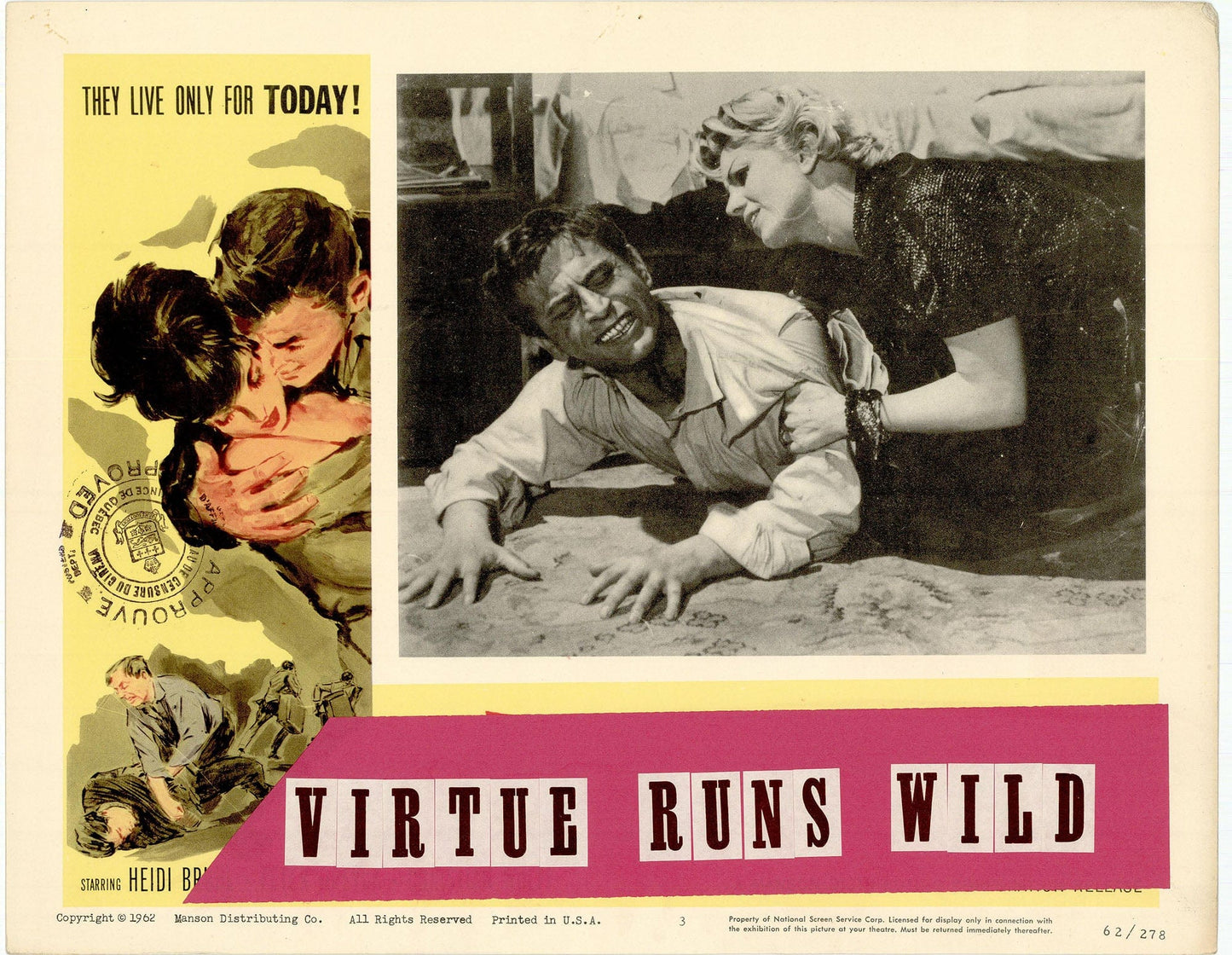 Virtue Runs Wild Movie Lobby Card