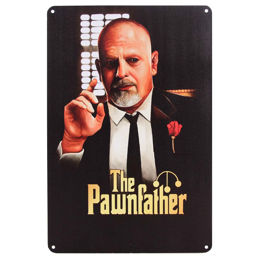 Gold & Silver Pawn Shop Metal Tin Sign Wall Art The Pawnfather