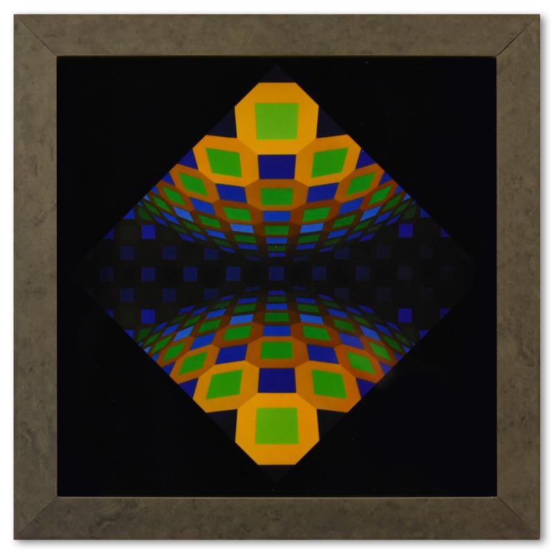 Vasarely; Okta - Stri, Planetary, et Ondocto - Re de la serie Structures Universelles De L'Octogone (Triptych)