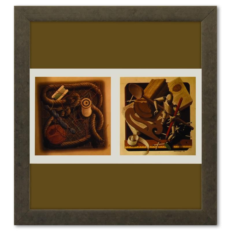 Vasarely; Etude De Matiere (1,4) et Etude De Matiere (2,3) de la serie Graphismes 1 (Diptych)
