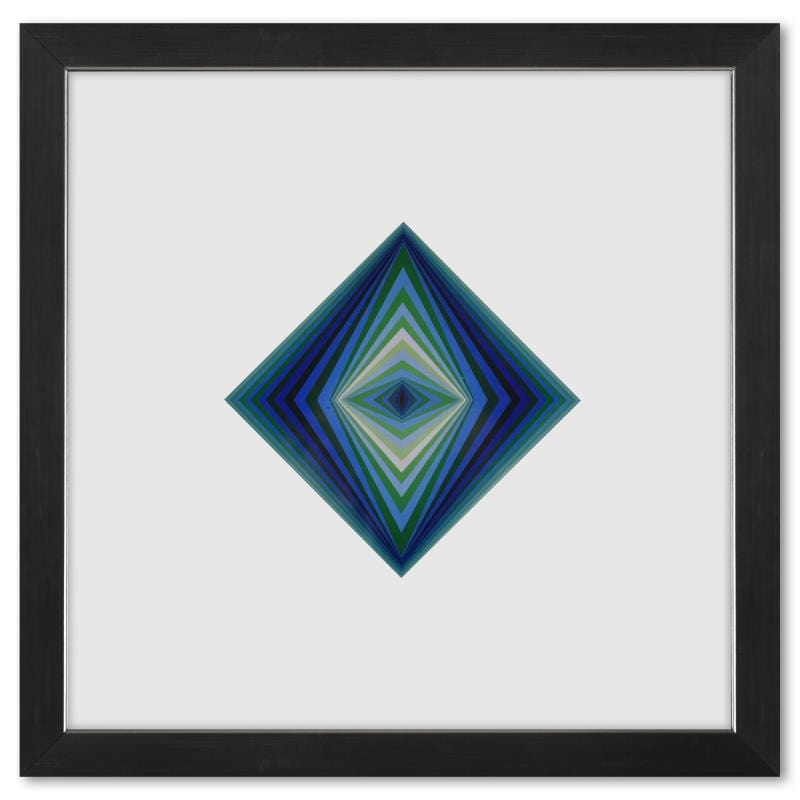 Vasarely; Rhombus - C et Rhombus de la serie Vonal (Diptych)