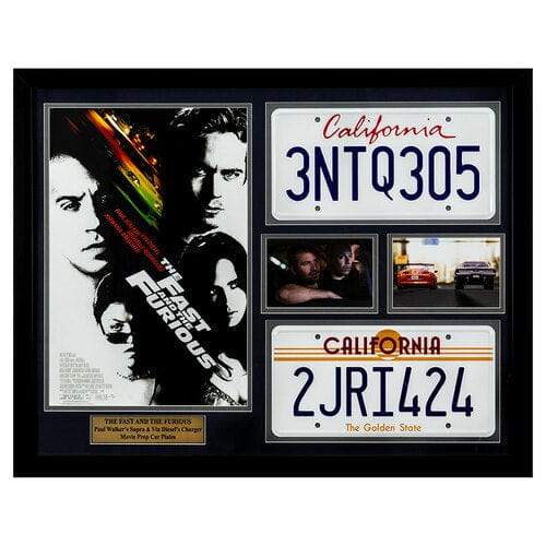 The Fast & The Furious Movie Prop Car Plates & Memorabilia