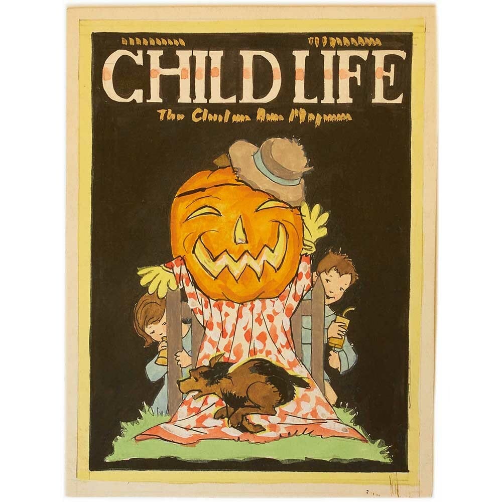 Child Life, childrens magazines, magazine, vintage, watercolors, proofs, original art