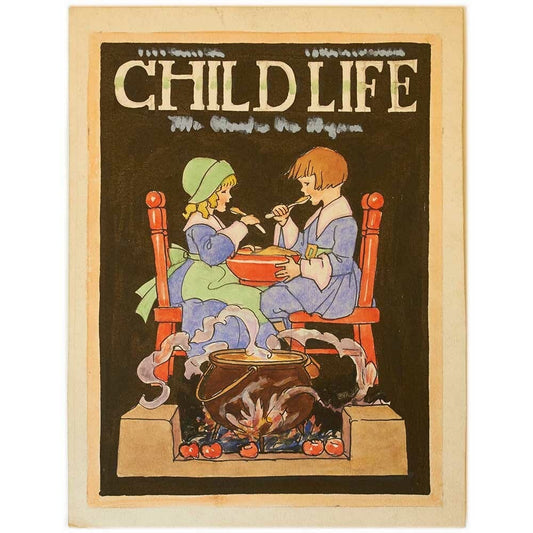 Child Life, childrens magazines, magazine, vintage, watercolors, proofs, original art