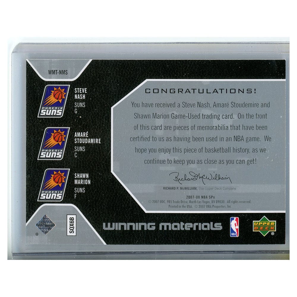 Phoenix Suns SPX Trading Card Featuring Game Worn Materials