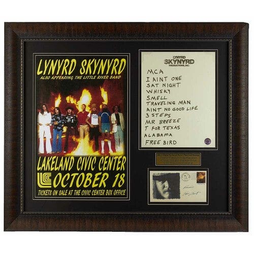 Lynyrd Skynyrd Set List Memorabilia