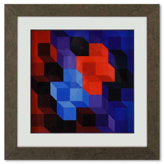 Vasarely; Deuton - RB de la serie Hommage A L'Hexagone