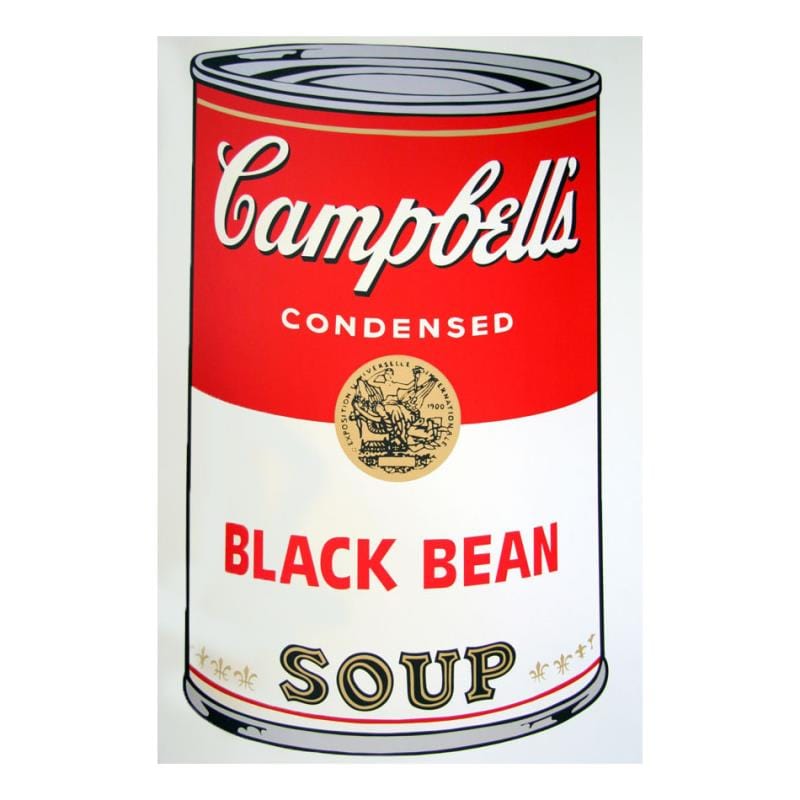 Andy Warhol; Soup Can 11.44 (Black Bean)