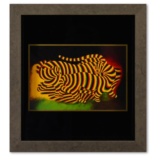 Vasarely; Tigres de la serie Graphismes 3