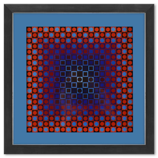Vasarely; Alom (Blue/Red) de la serie Folklore Planetaire