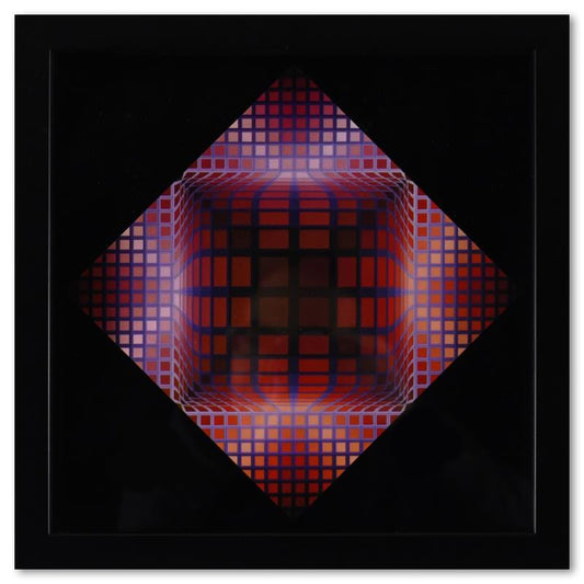 Vasarely; Dell - 2 de la serie Structures Universelles Du Damier