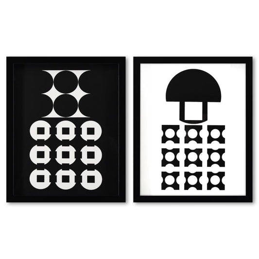 Vasarely; Mimas et Canopus de la serie Corpusculaires (Diptych)