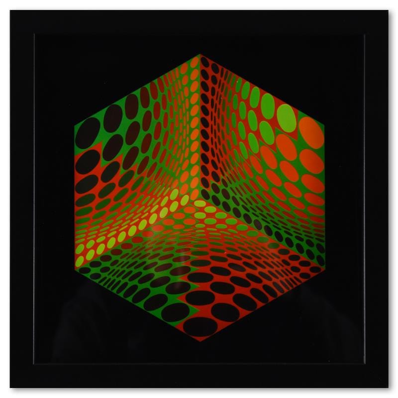 Vasarely; Tupa - 2 de la serie Structures Universelles De L'Hexagone