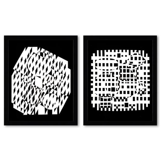 Vasarely; VAH-NEG et Nethe de la serie Croises (Diptych)