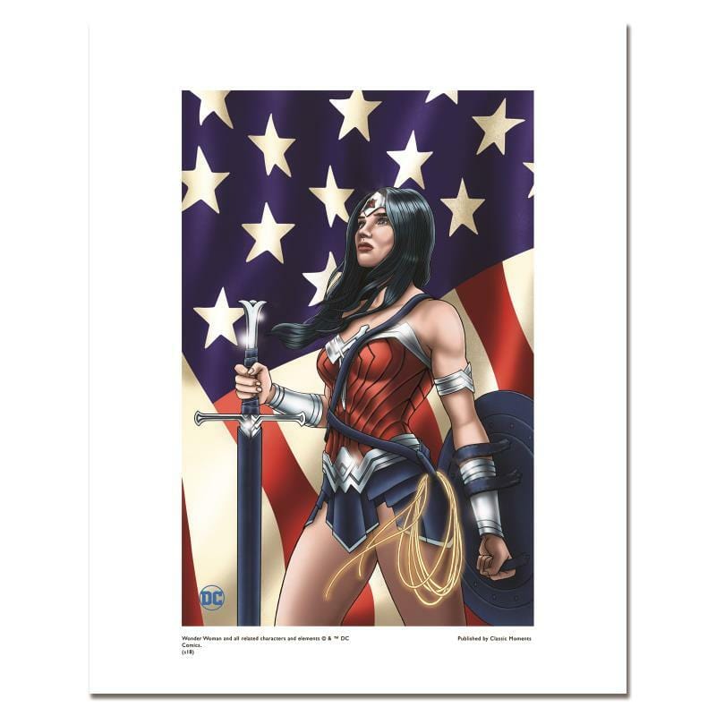 DC Comics; Wonder Woman Shop Patriotic Gold Silver Pawn – 