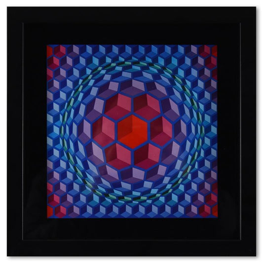 Vasarely; Cheyt - MC - 4 de la serie Structures Universelles De L'Hexagone