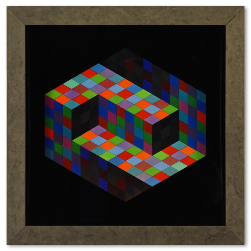Vasarely; Gestalt de la serie Hommage A L'Hexagone