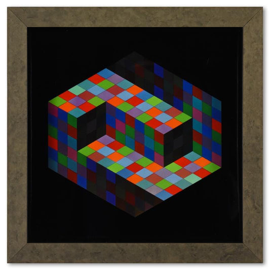 Vasarely; Gestalt de la serie Hommage A L'Hexagone